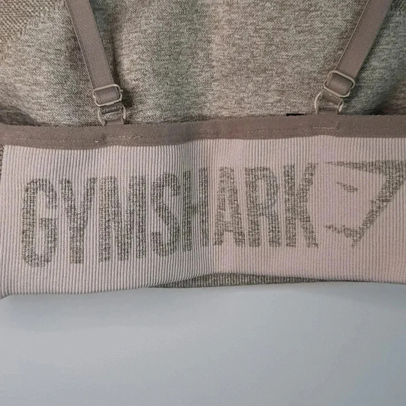 Gymshark Flex Strappy Seamless Women's Grey Sports Bra Adjustable Straps - Picture 8 of 10
